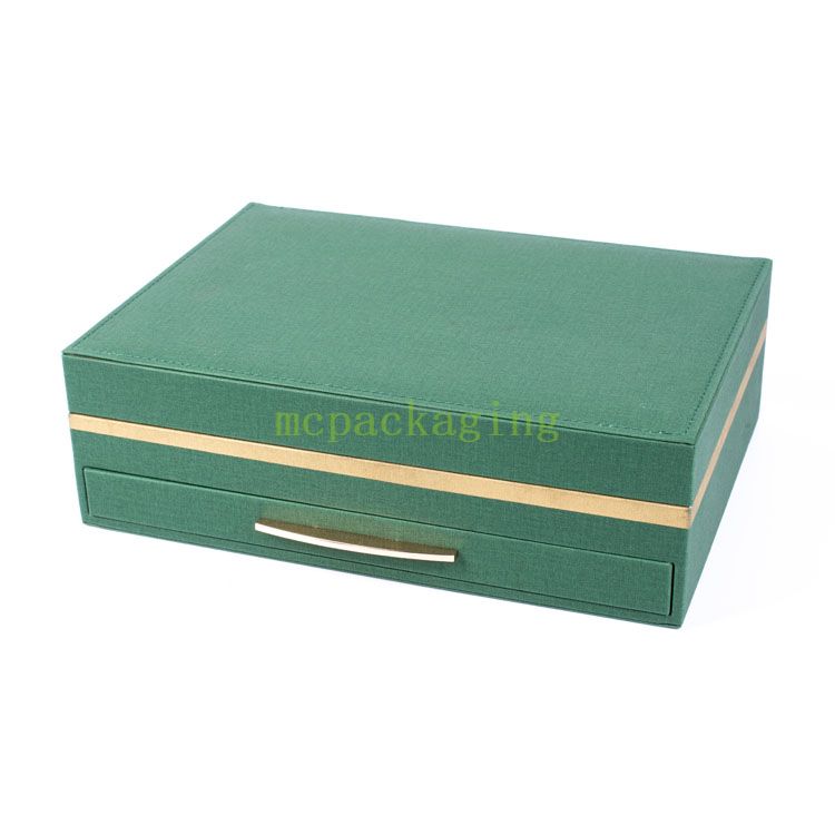 Woodbox Factory Luxury Custom логотип ручной ювелирной коробки ручной работы с чистой крышкой