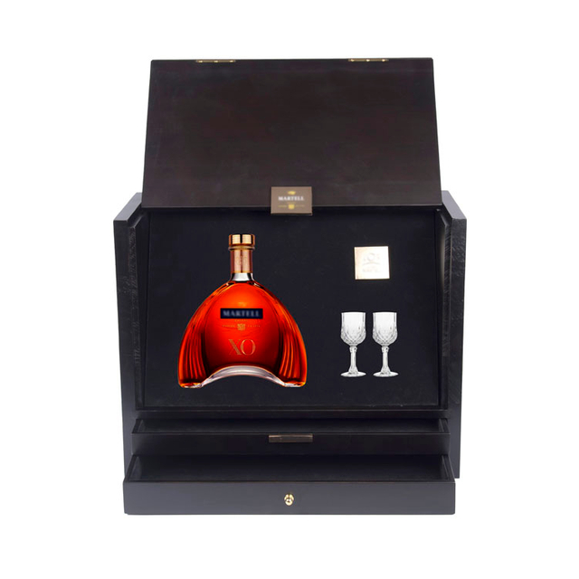 Отличительная коробка для вина из матовой черной сосны