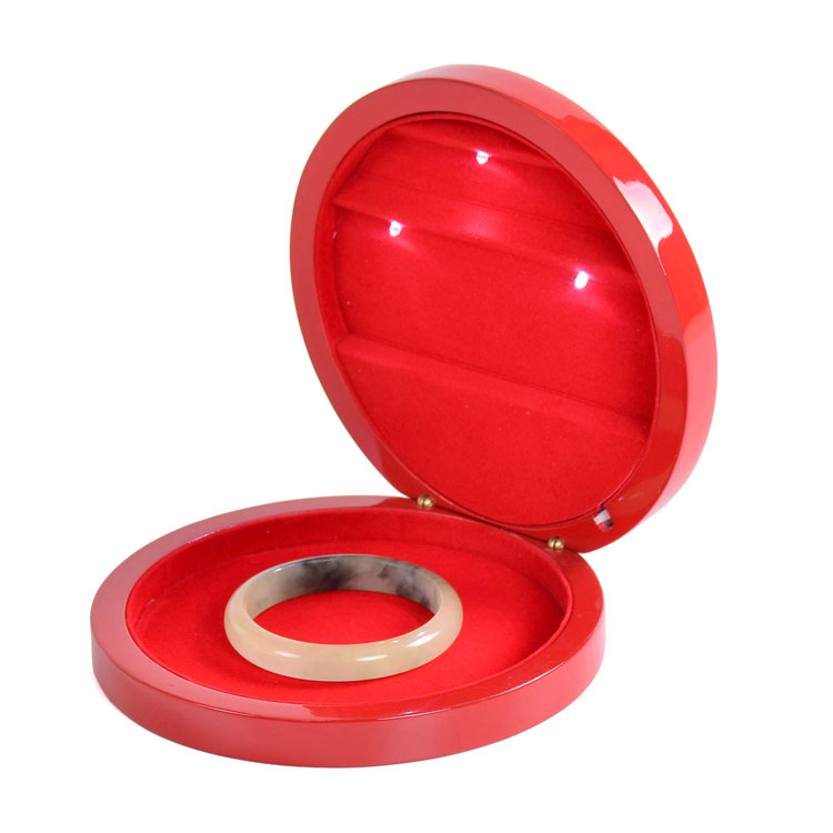 Светодиодный светильник круглой формы, лак для ювелирных изделий, деревянная шкатулка