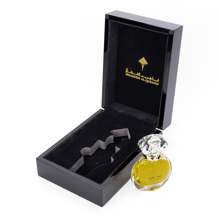 Благородный и элегантный черный глянцевый рояльный лак, деревянный дизайн, 50 мл, роскошная подарочная коробка для парфюмерии на заказ