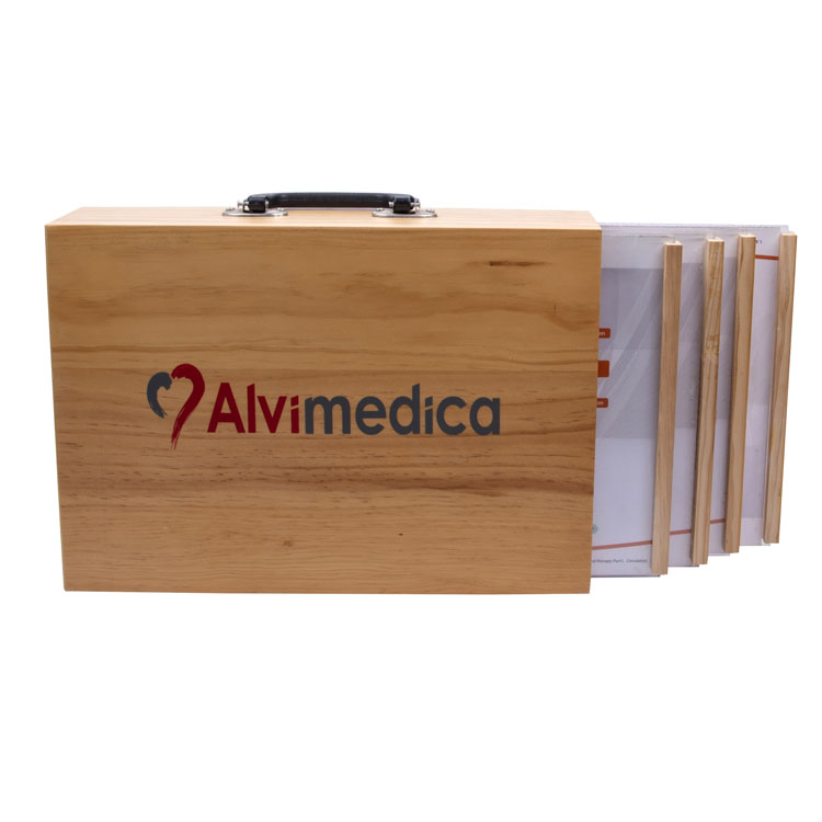 Деревянная коробка, выглядящая на заказ печатной гофрированной гофрированной бумажной коробкой, для подарочной упаковки с ручкой