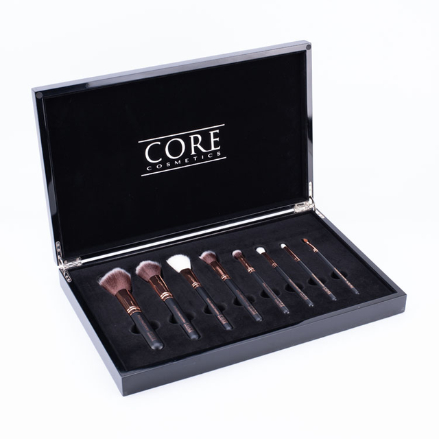 Деревянная макияж набор роскошной черной фортепианной коробки