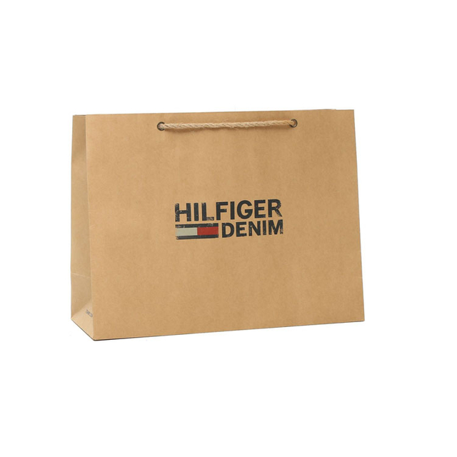 Крафт-бумажная бумага сумки для покупок на заказ прочные экологически чистые упаковочные решения для продажи