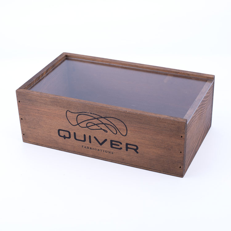 Пользовательский логотип OEM -логотип. Домохозяйство Оптовая флип -чехла корпус для сосны дерево ювелирные изделия из стекла