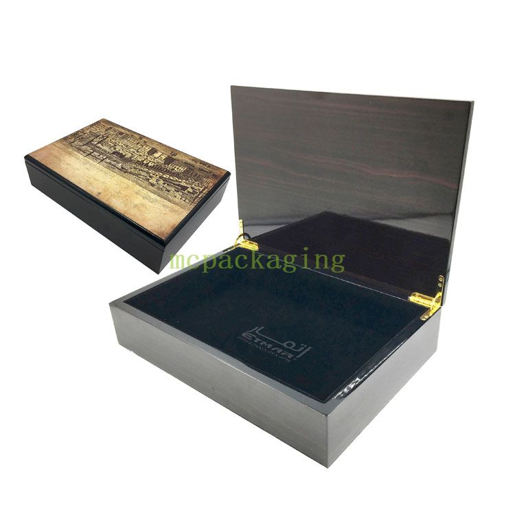KSA Jeddah Season Season Wooden Box Factory индивидуальная саудовская арабская высокая глянцевая деревянная коробка свиданий для подарока