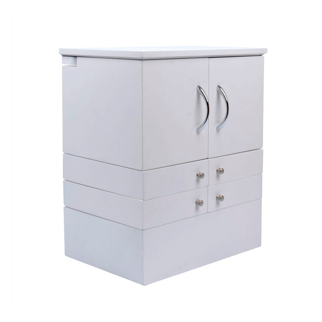 Многофункциональная белая деревянная шкатулка для драгоценностей с зеркалом и ящиками