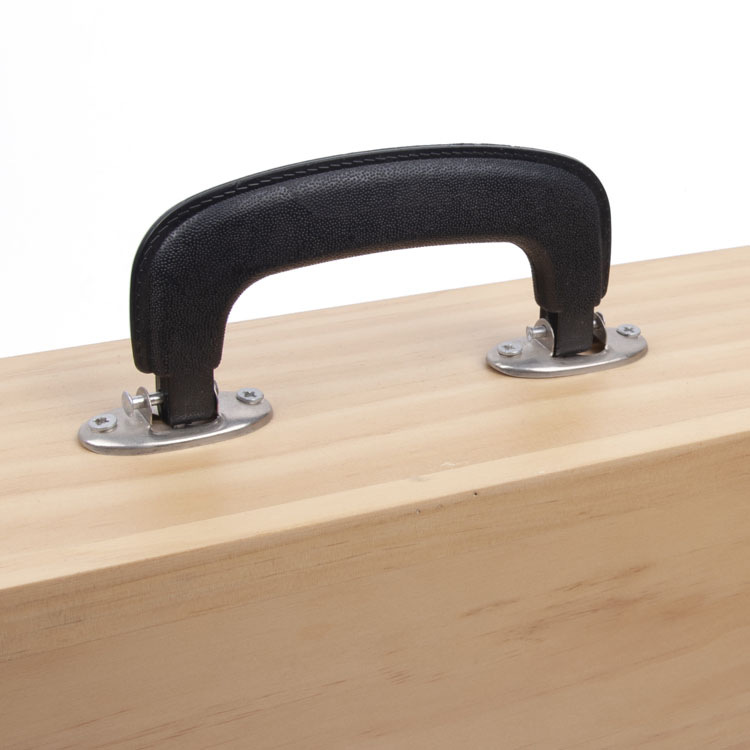 Деревянная коробка, выглядящая на заказ печатной гофрированной гофрированной бумажной коробкой, для подарочной упаковки с ручкой