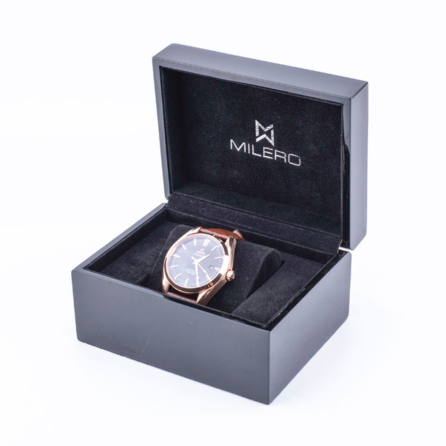 В наличии OEM Роскошный индивидуальный логотип Деревянные часы Упаковочная коробка для подарка