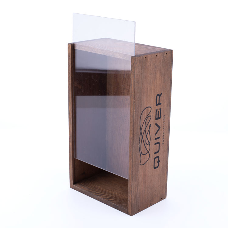 Пользовательский логотип OEM -логотип. Домохозяйство Оптовая флип -чехла корпус для сосны дерево ювелирные изделия из стекла