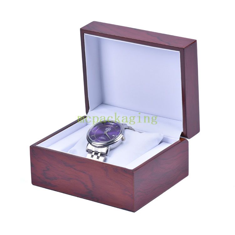 Фабрика WoodBox Роскошная индивидуальная винтажная деревянная глянцевая упаковочная коробка для часов