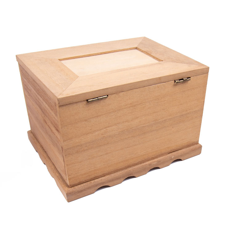 Незаконченная сосна Подарочная упаковка Paulownia Wood Box Balsa