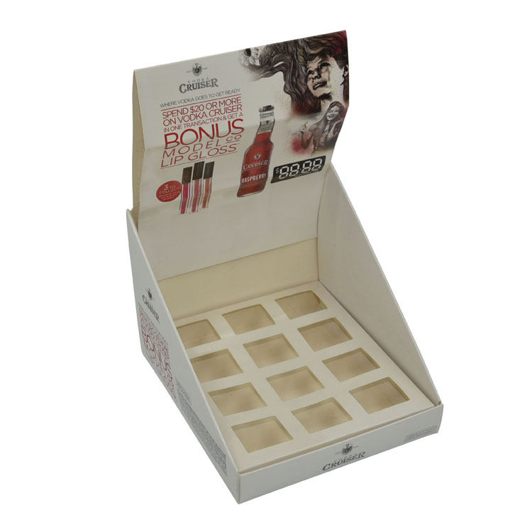 Пользовательский PDQ Картонная столешница Countertop Coscetic Makeup Produce Boxes Paper Lipstick Skin Care Box