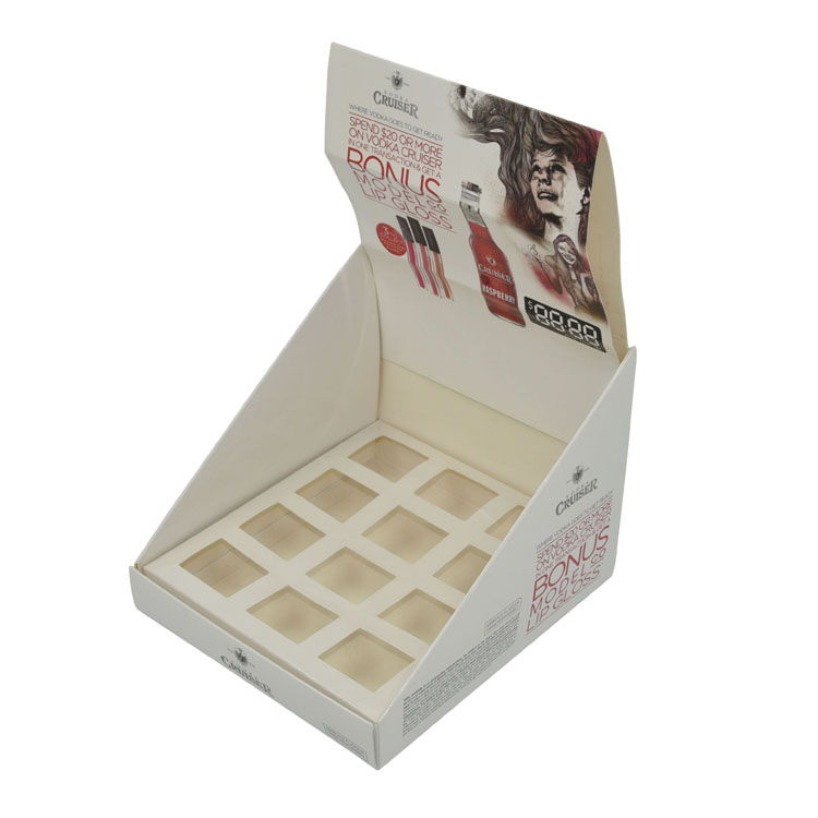 Пользовательский PDQ Картонная столешница Countertop Coscetic Makeup Produce Boxes Paper Lipstick Skin Care Box