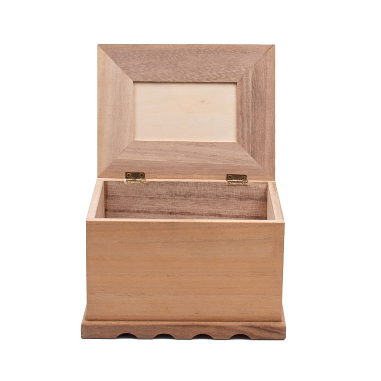 Незаконченная сосна Подарочная упаковка Paulownia Wood Box Balsa