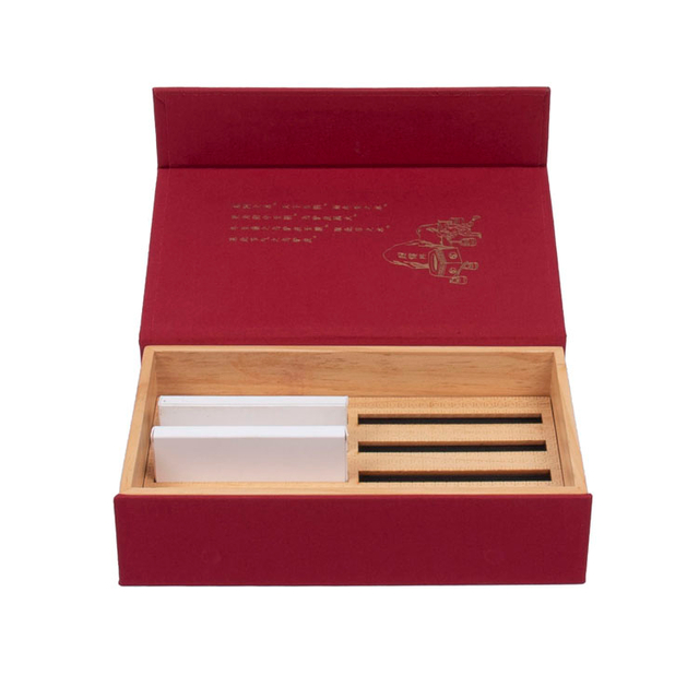 Конкурентоспособная цена винные ювелирные коробки с массовым подарочным набором зеркало красное льня