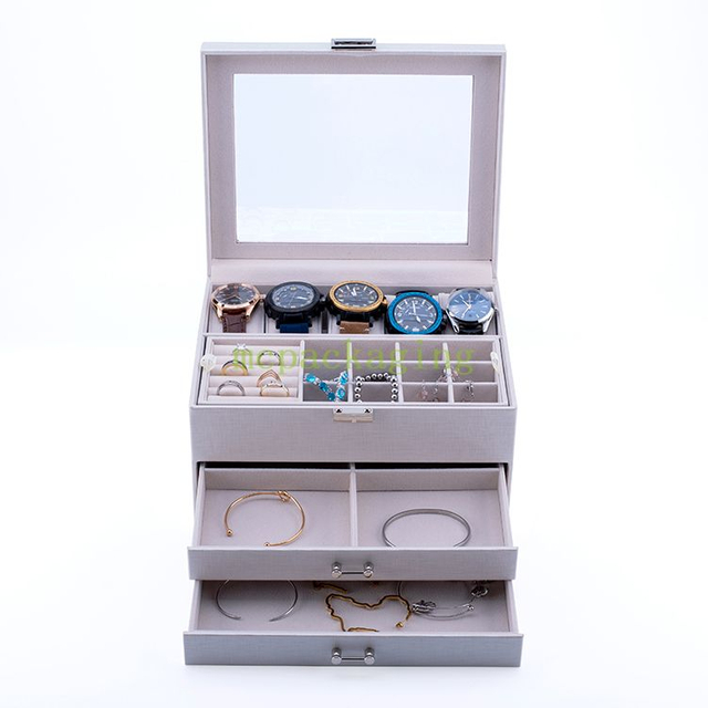 Логотип роскошного настраиваемого логотипа Большой и маленький желто -зеленый деревянный набор ювелирных украшений для подарка