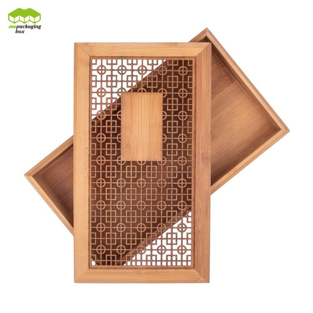 Роскошная ручная подарочная коробка из бамбука с крышкой для ювелирных изделий для ювелирных изделий