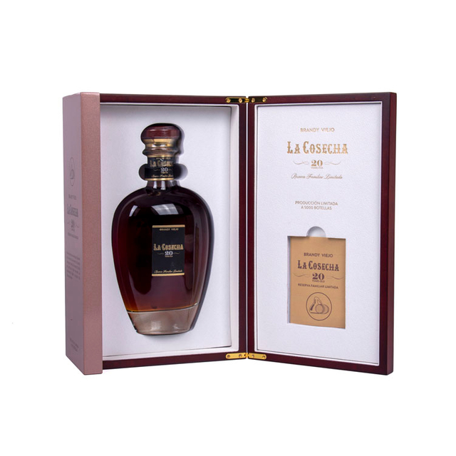 Стеклянная бутылка бренди с откидной крышкой, деревянная коробка для вина