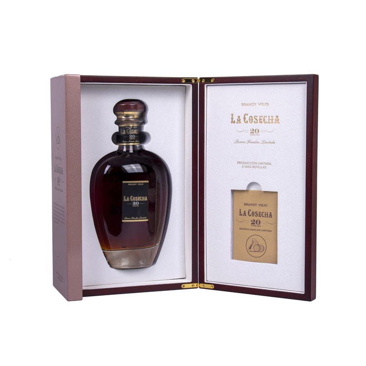 Стеклянная бутылка бренди с откидной крышкой, деревянная коробка для вина