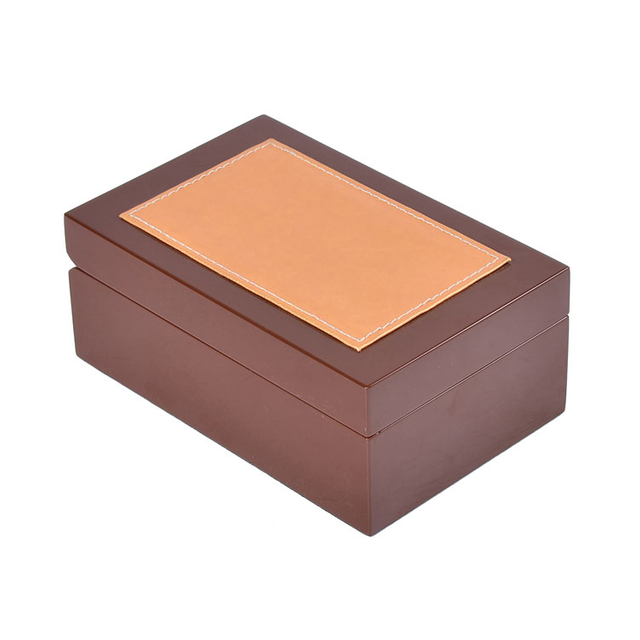 Маленький коричневый прямоугольный внутренний поднос с подвижным упругим шарниром для хранения и отображения парфюмерной деревянной коробки для упаковки краски